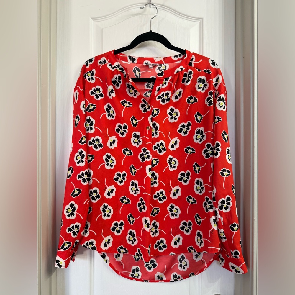 Juicy Couture Floral Orange/Red Blouse Size S